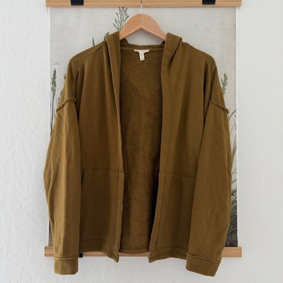 Eileen Fisher Brown Hooded Jacket - Picture 3 of 6